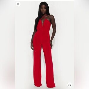 NWT Fashion Nova Red Jumpsuit